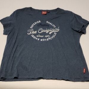 Blue Indian Motorcycle T-Shirt